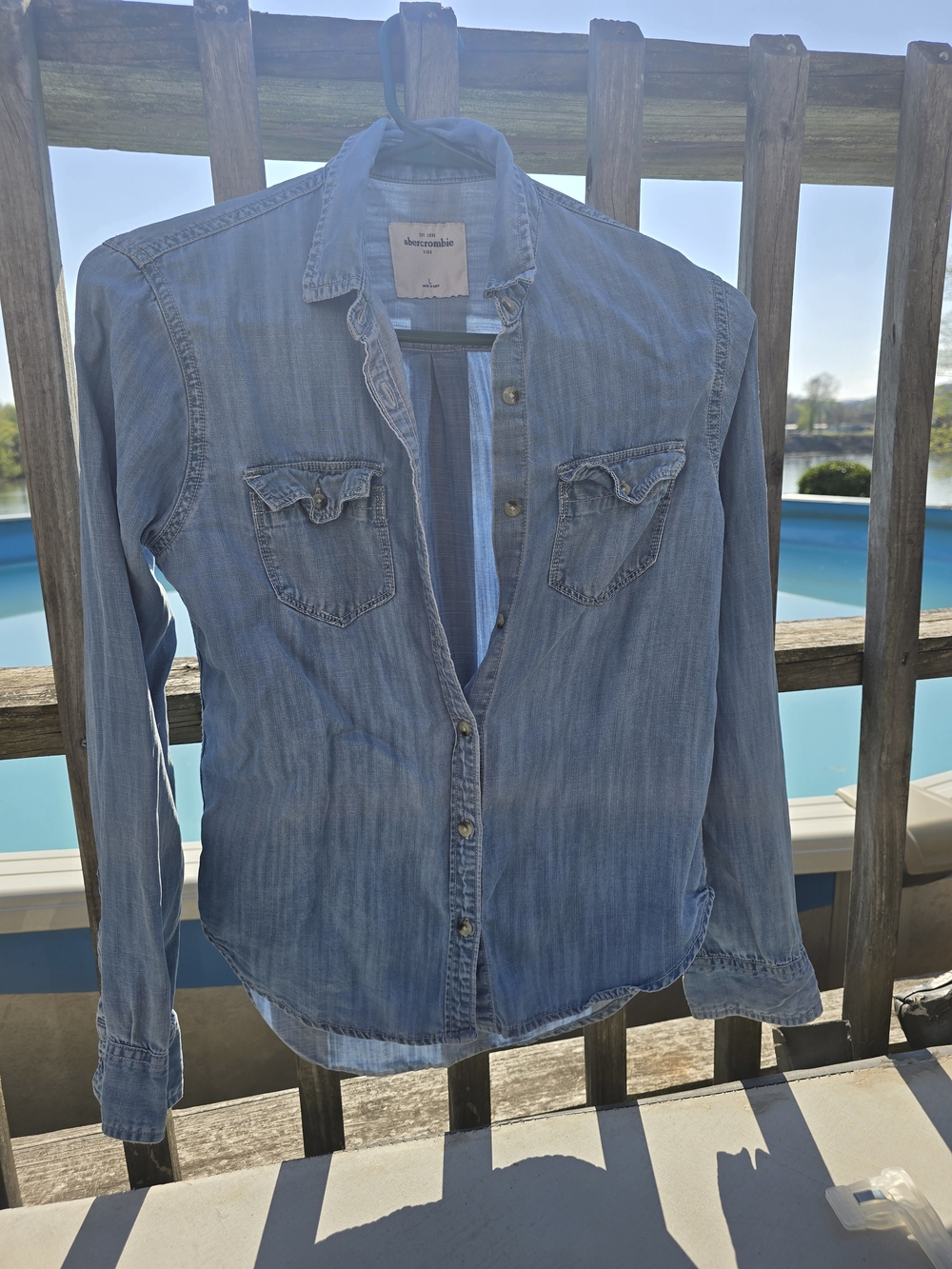 Abercrombie & Fitch Light Blue Denim Shirt